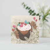 バレンタインデー: クッキー & テディベア シーズンカード (スタンド正面)