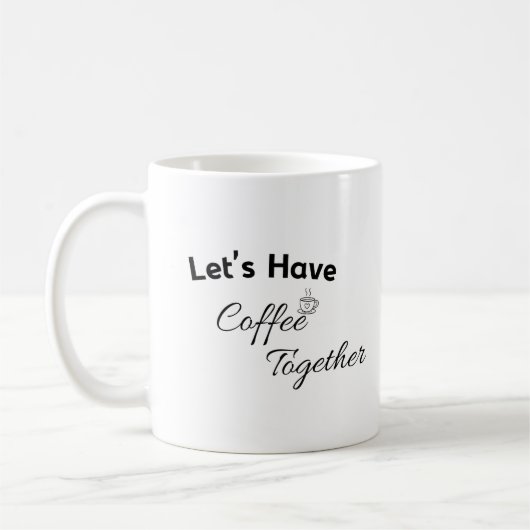 バレンタインデー コーヒー マグカップ Let's Have Coffee Together (左)
