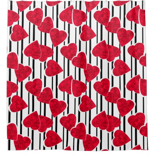 バレンタインデー シャワーカーテン (正面)