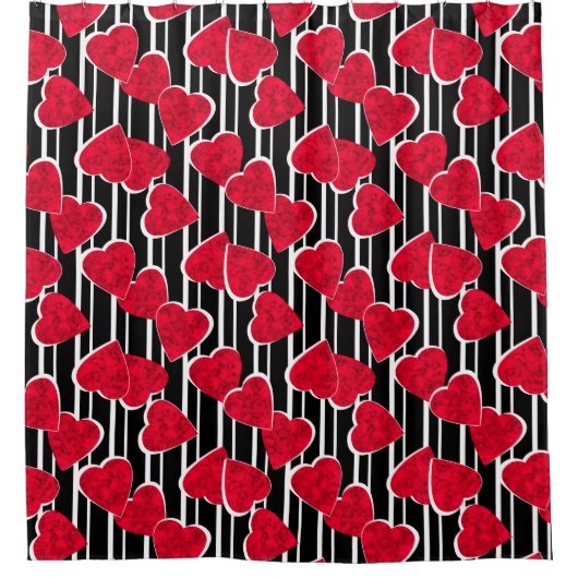 バレンタインデー シャワーカーテン (正面)