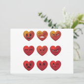 バレンタインデー シリーフェイス ハート 面白い 招待状 (スタンド正面)