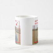 バレンタインデー シンプルハーツ カスタムフォト コーヒーマグカップ (中央)