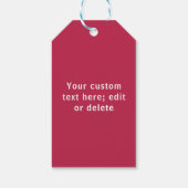 バレンタインデー シンプル マジェンタ ハート ラブ ギフトタグ (裏面)