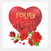 バレンタインデー スクエアシール (正面)