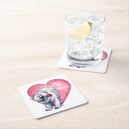 バレンタインデー スクエアペーパーコースター (インサイチュ)