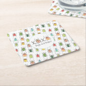 バレンタインデー スクエアペーパーコースター (アングル)