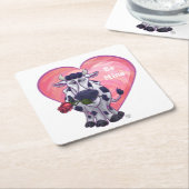 バレンタインデー スクエアペーパーコースター (アングル)