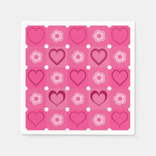 バレンタインデー スタンダードカクテルナプキン (正面)