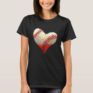 バレンタインデー スポーツ 野球 ハート キャッチャー Tシャツ
