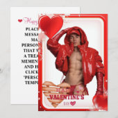 バレンタインデー セクシーなイケメン君 シーズンカード (正面/裏面)