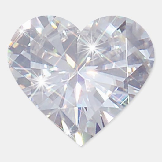 バレンタインデー – ダイヤモンド ハートシール (正面)