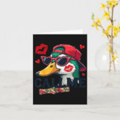 バレンタインデー ダックハンティング カモ 俺を呼んでよ 幼児 カード (黄色い花)