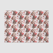 バレンタインデー ティッシュペーパー モンキー ハート 薄葉紙 (正面)