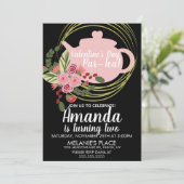 バレンタインデー ティーパーティー 花のリース 招待状 (スタンド正面)