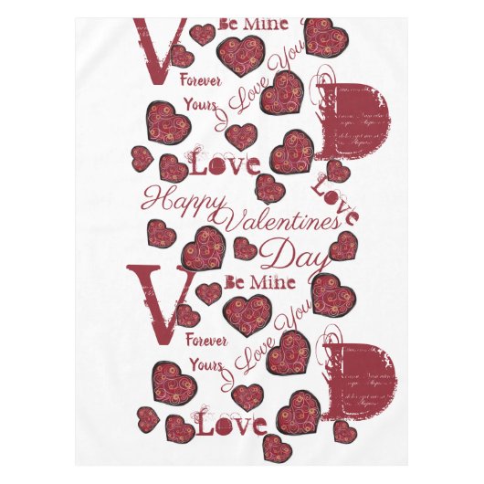 バレンタインデー テーブルクロス (正面)