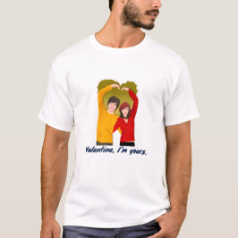 バレンタインデー テーマ カップル デザイン Tシャツ