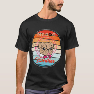 バレンタインデー ドッグ ラバー 私の愛犬は私のバレンタイン Tシャツ