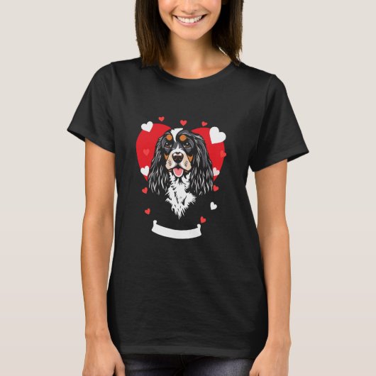 バレンタインデー ドッグ ラバー Tシャツ (正面)