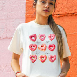 バレンタインデー ドーナツ ラブ フードラバー トライブレンドTシャツ