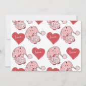バレンタインデー  ノームドゥードル子供パーティーの写真 招待状 (裏面)