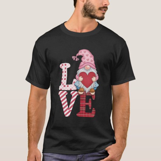 バレンタインデー+ノーム+ラブ+カップル+ギフト+彼女へ Tシャツ (正面)