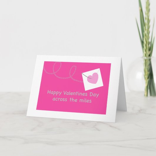 バレンタインデー ハッピーバレンタインデー ピンクハート シーズンカード (正面)