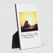 バレンタインデー ハッピーバレンタインデー 愛 名前 写真 シンプル フォトプラーク (側面)