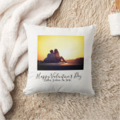 バレンタインデー ハッピーバレンタイン 愛 名前 写真 シンプル g クッション (ブランケット)