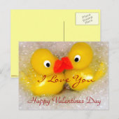 バレンタインデー ハッピー ラブ  ポストカード (正面/裏面)