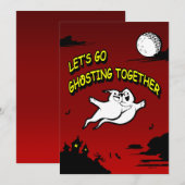 バレンタインデー ハロウィン ゴースト化 一緒に シーズンカード (正面/裏面)