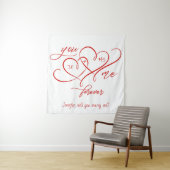 バレンタインデー ハートが繋がって 結婚しよう タペストリー (インサイチュ)