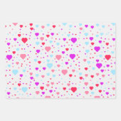 バレンタインデー、ハートと愛 ラッピングペーパーシート (正面3)