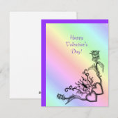 バレンタインデー – ハートと蝶の虹 シーズンカード (正面/裏面)