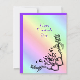バレンタインデー – ハートと蝶の虹 シーズンカード