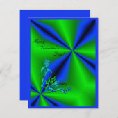 バレンタインデー – ハートと蝶の虹 シーズンカード (正面/裏面)