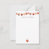 バレンタインデー ハートのガーランド カスタマイズ可能 ノートカード (正面)