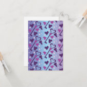 バレンタインデー　ハートの不思議な模様 カード (正面/裏面インサイチュ)