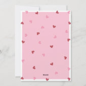 バレンタインデー – ハートの花束を持つヴィンテージガール シーズンカード (裏面)