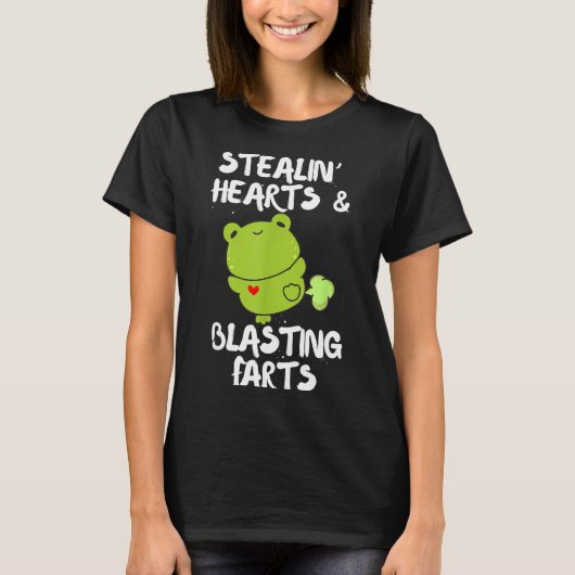 バレンタインデー+ハートを盗む+爆発デザイン Tシャツ (正面)
