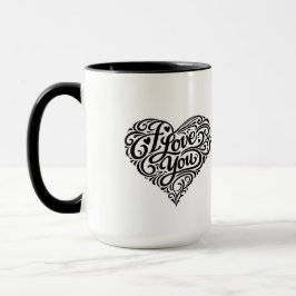 バレンタインデー ハートデザイン コーヒーマグカップ I Love You マグカップ