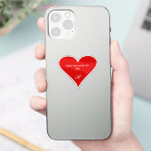 バレンタインデー ハートモノグラム 名前入り シール (スマートフォン)