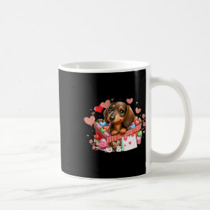バレンタインデー ハート かわいい ダックスフンド 犬 ロ コーヒーマグカップ