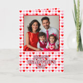 バレンタインデー ハート カスタム フォト & テキスト シーズンカード (正面)