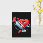 バレンタインデー ハート カラテ キック MMA テコンドー ム カード (黄色い花)