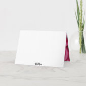 バレンタインデー ハート カード 赤いハート ピンクのリボン (裏面)