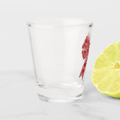 バレンタインデー ハート コケッティー リボン レトロ バレンタイン ショットグラス (左)