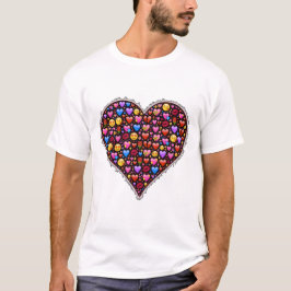 バレンタインデー ハート デザイン Tシャツ