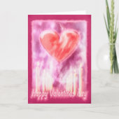 バレンタインデー ハート ローズ キャンドル カード (正面)