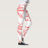 バレンタインデー：ハート、弓、愛あなたチャーム レギンス (右)