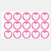 バレンタインデー ハート 教室 白 ピンク かわいい ラベル (シート)